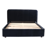 Moe's Home Samara King Bed Blue Velvet