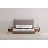 Moe's Home Luzon Queen Bed Tall Headboard Greystone RN-1148-15