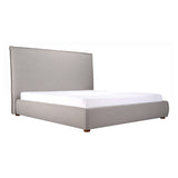 Moe's Home Luzon Queen Bed Tall Headboard Greystone RN-1148-15