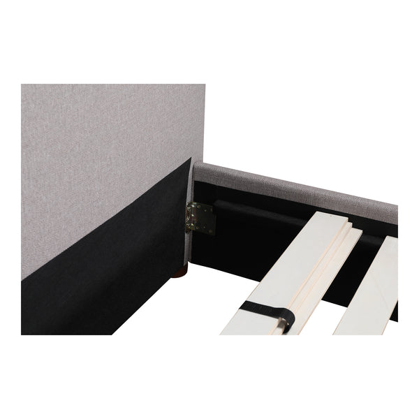 Moe's Home Luzon Queen Bed Tall Headboard Greystone RN-1148-15