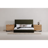 Moe's Home Luzon Queen Bed Tall Headboard Deep Forest RN-1148-27