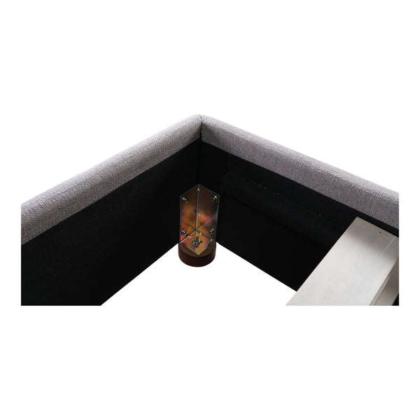 Moe's Home Luzon King Bed Tall Headboard Greystone RN-1149-15