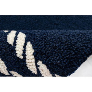 Trans-Ocean Liora Manne Capri Ropes Casual Indoor/Outdoor Hand Tufted 80% Polyester/20% Acrylic Rug Navy 7'6" x 9'6"