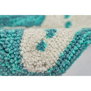 Trans-Ocean Liora Manne Capri Starfish Casual Indoor/Outdoor Hand Tufted 80% Polyester/20% Acrylic Rug Aqua 7'6" x 9'6"