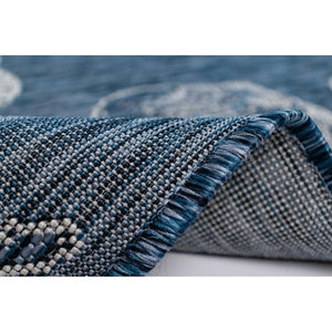 Trans-Ocean Liora Manne Carmel Shells Casual Indoor/Outdoor Power Loomed 87% Polypropylene/13% Polyester Rug Navy 7'10" x 9'10"