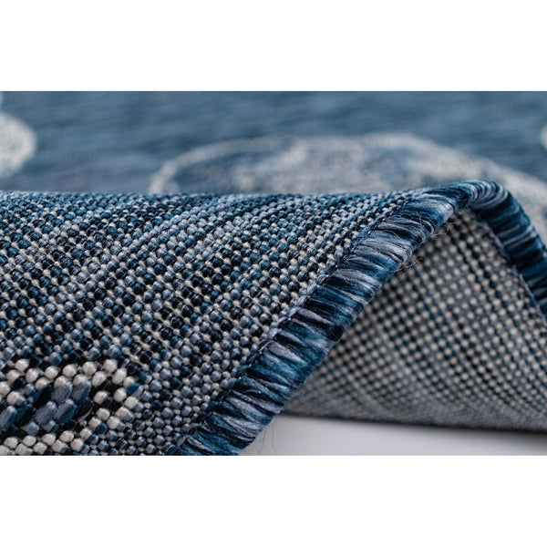 Trans-Ocean Liora Manne Carmel Shells Casual Indoor/Outdoor Power Loomed 87% Polypropylene/13% Polyester Rug Navy 7'10" x 9'10"