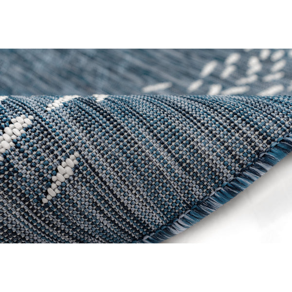 Trans-Ocean Liora Manne Carmel School Of Fish Casual Indoor/Outdoor Power Loomed 87% Polypropylene/13% Polyester Rug Navy 7'10" x 9'10"