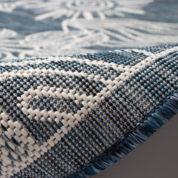 Trans-Ocean Liora Manne Carmel Collage Casual Indoor/Outdoor Power Loomed 87% Polypropylene/13% Polyester Rug Navy 7'10" x 9'10"