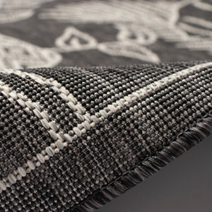 Trans-Ocean Liora Manne Carmel Collage Casual Indoor/Outdoor Power Loomed 87% Polypropylene/13% Polyester Rug Black 7'10" x 9'10"