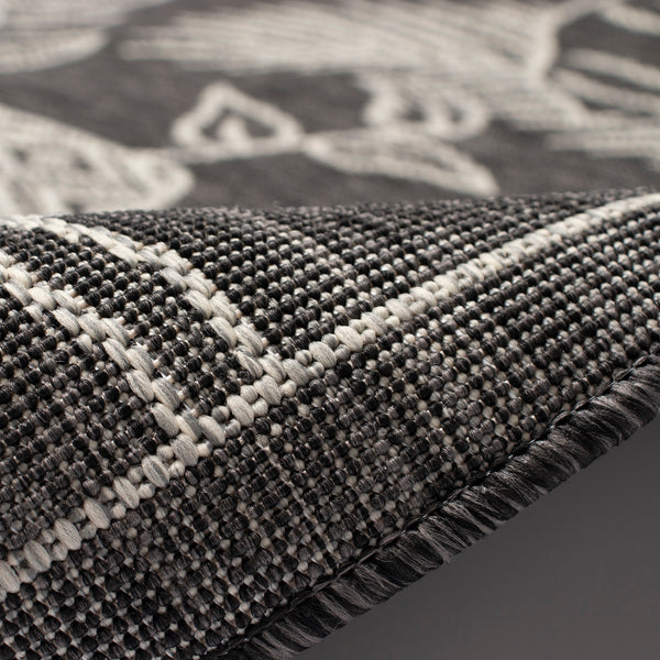 Trans-Ocean Liora Manne Carmel Collage Casual Indoor/Outdoor Power Loomed 87% Polypropylene/13% Polyester Rug Black 7'10" x 9'10"