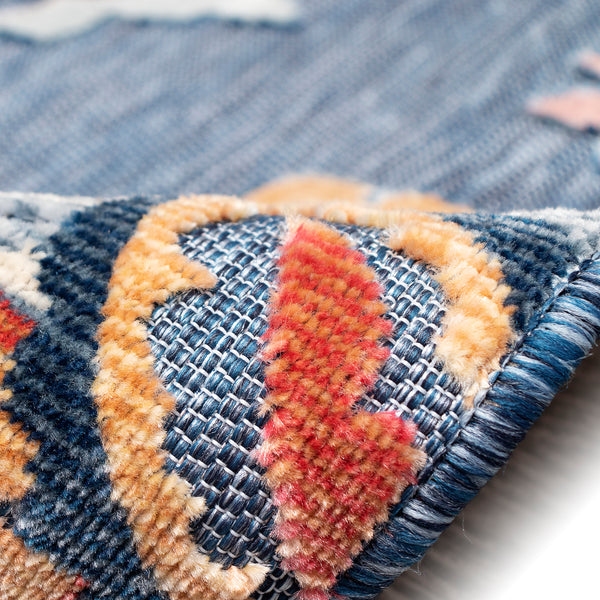 Trans-Ocean Liora Manne Canyon Ornamental Flower Casual Indoor/Outdoor Power Loomed 87% Polypropylene/13% Polyester Rug Navy 7'8" x 9'10"