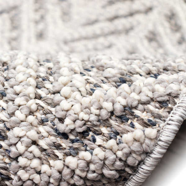 Trans-Ocean Liora Manne Dunes Chevron Casual Indoor/Outdoor Power Loomed 90% Polypropylene/10% Polyester Rug Silver 8'6" x 13'