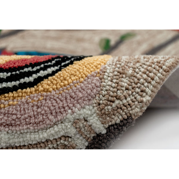 Trans-Ocean Liora Manne Frontporch Birds Novelty Indoor/Outdoor Hand Tufted 80% Polyester/20% Acrylic Rug Multi 5' x 7'6"