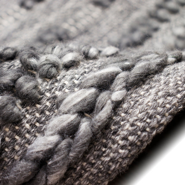 Trans-Ocean Liora Manne Hudson Bubble Stripe Casual Indoor/Outdoor Hand Woven 100% Solution Dyed Polyester Rug Charcoal 8'3" x 11'6"