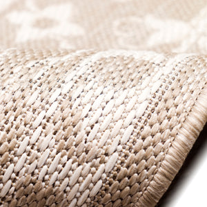 Trans-Ocean Liora Manne Malibu Kashan Casual Indoor/Outdoor Power Loomed 88% Polypropylene/12% Polyester Rug Neutral 7'10" x 9'10"