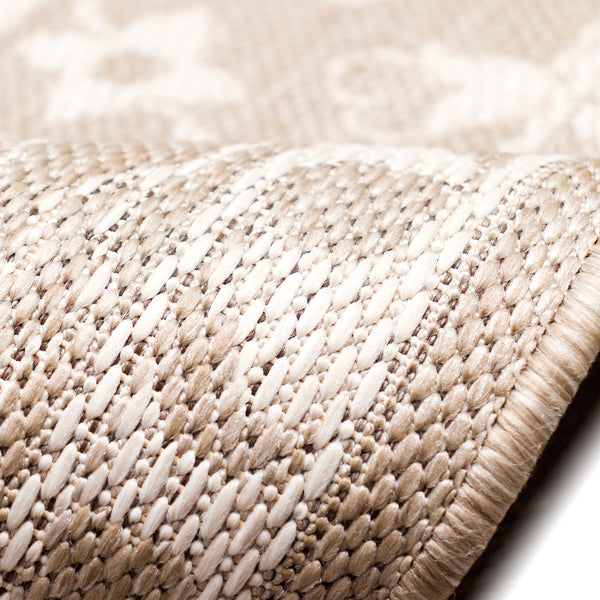 Trans-Ocean Liora Manne Malibu Kashan Casual Indoor/Outdoor Power Loomed 88% Polypropylene/12% Polyester Rug Neutral 7'10" x 9'10"