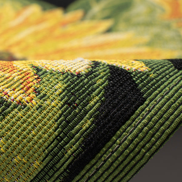 Trans-Ocean Liora Manne Marina Sunflowers Casual Indoor/Outdoor Power Loomed 75% Polypropylene/25% Polyester Rug Black 8'10" x 11'9"