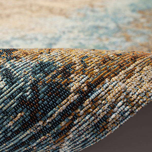 Trans-Ocean Liora Manne Marina Medallion Casual Indoor/Outdoor Power Loomed 75% Polypropylene/25% Polyester Rug Blue 8'10" x 11'9"