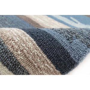 Trans-Ocean Liora Manne Ravella Ipanema Casual Indoor/Outdoor Hand Tufted 70% Polypropylene/30%Acrylic Rug Blue/grey 8'3" x 11'6"