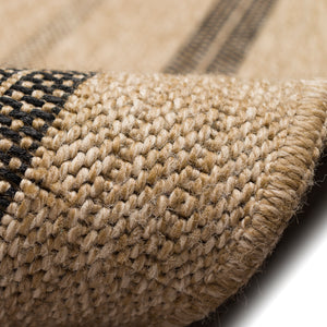 Trans-Ocean Liora Manne Sahara Multi Border Casual Indoor/Outdoor Power Loomed 91% Polypropylene/9% Polyester Rug Natural 7'10" x 9'10"