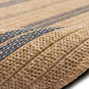 Trans-Ocean Liora Manne Sahara Multi Border Casual Indoor/Outdoor Power Loomed 91% Polypropylene/9% Polyester Rug Navy 7'10" x 9'10"