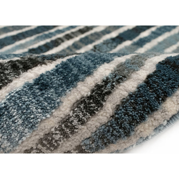 Trans-Ocean Liora Manne Soho Stripe Contemporary Indoor Power Loomed 80% Polypropylene/20% Polyester Rug Blue 8'10" x 11'9"