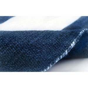 Trans-Ocean Liora Manne Sorrento Rugby Stripe Classic Indoor/Outdoor Hand Woven 100% Polyester Rug Navy 8'3" x 11'6"