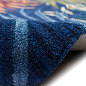 Trans-Ocean Liora Manne Tivoli La Palma Contemporary Indoor Hand Tufted 100% Wool Pile Rug Navy 8'3" x 11'6"