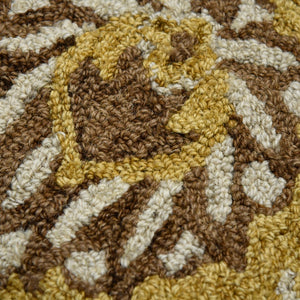 AMER Rugs Romania ROM-3 Hand-Hooked Floral Classic Area Rug Gold 9' x 13'