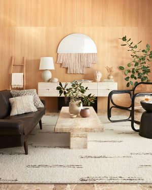 Loloi Roman ROM-03 Wool, Cotton, Viscose, Other Fibers Hand Woven Contemporary Rug ROMAROM-03IVGNB6F0