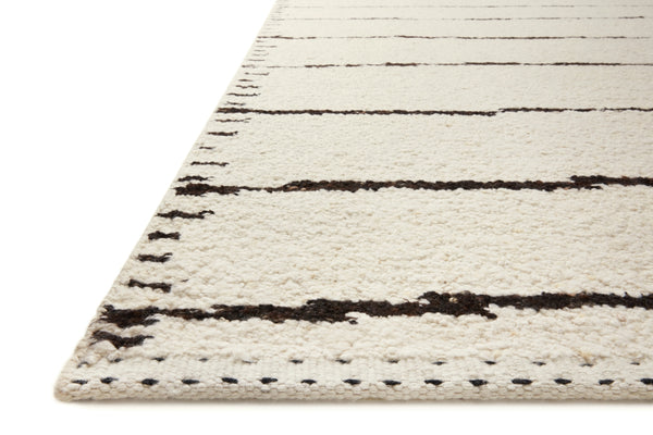 Loloi Roman ROM-05 Wool, Cotton, Viscose, Other Fibers Hand Woven Contemporary Rug ROMAROM-05IVBLB6F0