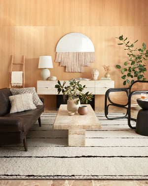 Loloi Roman ROM-05 Wool, Cotton, Viscose, Other Fibers Hand Woven Contemporary Rug ROMAROM-05IVBLB6F0