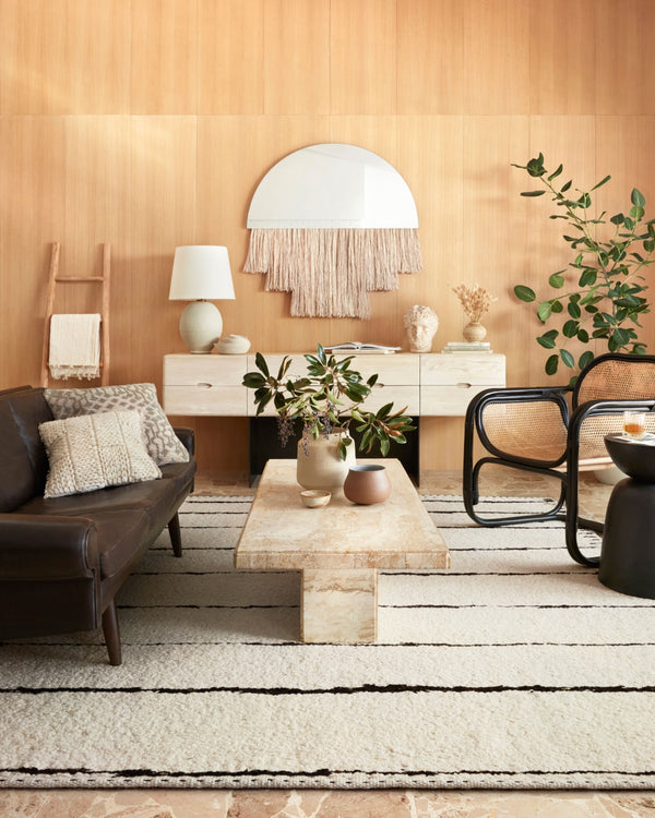 Loloi Roman ROM-05 Wool, Cotton, Viscose, Other Fibers Hand Woven Contemporary Rug ROMAROM-05IVBLB6F0