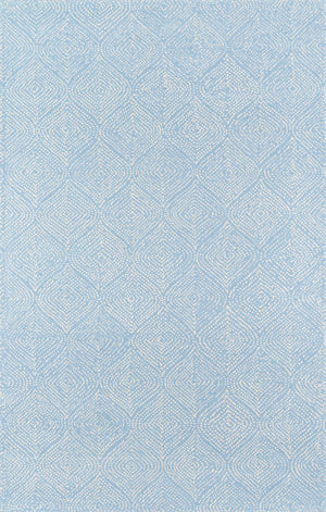 Momeni Madcap Cottage Roman Holiday ROH-1 Hand Tufted Contemporary Geometric Indoor Area Rug Light Blue 8' x 10' ROMNHROH-1LBL80A0