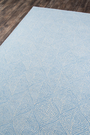 Momeni Madcap Cottage Roman Holiday ROH-1 Hand Tufted Contemporary Geometric Indoor Area Rug Light Blue 8' x 10' ROMNHROH-1LBL80A0