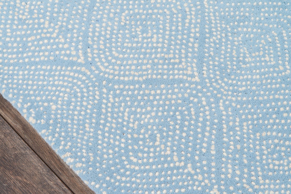 Momeni Madcap Cottage Roman Holiday ROH-1 Hand Tufted Contemporary Geometric Indoor Area Rug Light Blue 8' x 10' ROMNHROH-1LBL80A0
