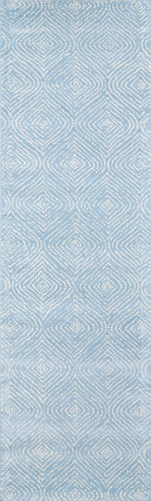 Momeni Madcap Cottage Roman Holiday ROH-1 Hand Tufted Contemporary Geometric Indoor Area Rug Light Blue 8' x 10' ROMNHROH-1LBL80A0