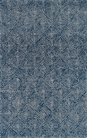 Momeni Madcap Cottage Roman Holiday ROH-1 Hand Tufted Contemporary Geometric Indoor Area Rug Navy 8' x 10' ROMNHROH-1NVY80A0