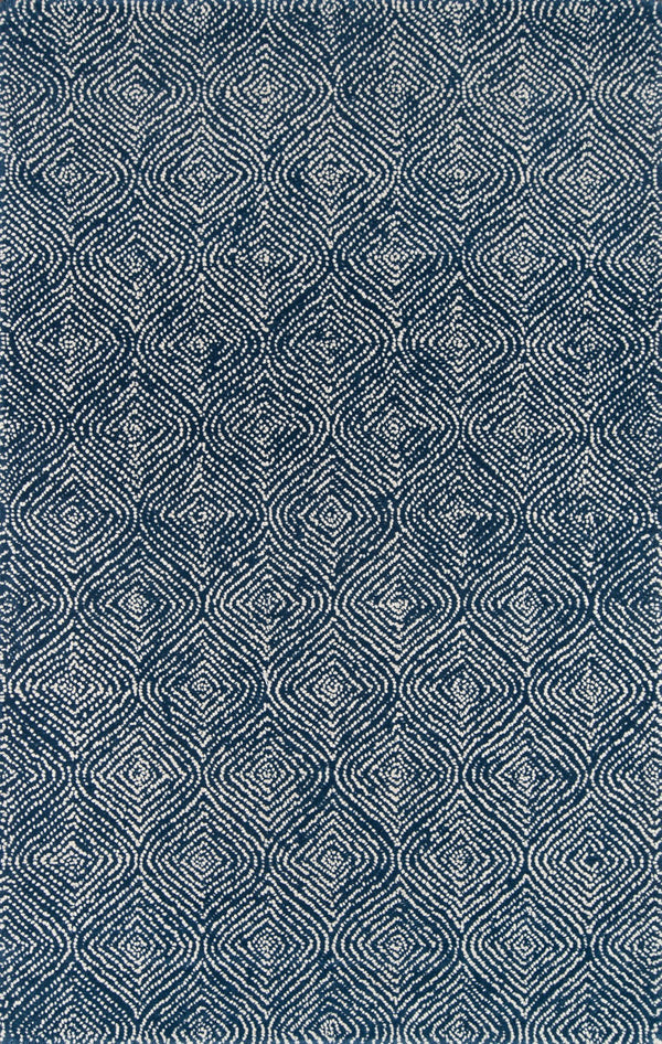 Momeni Madcap Cottage Roman Holiday ROH-1 Hand Tufted Contemporary Geometric Indoor Area Rug Navy 8' x 10' ROMNHROH-1NVY80A0
