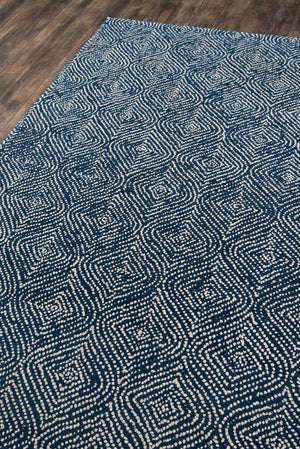 Momeni Madcap Cottage Roman Holiday ROH-1 Hand Tufted Contemporary Geometric Indoor Area Rug Navy 8' x 10' ROMNHROH-1NVY80A0