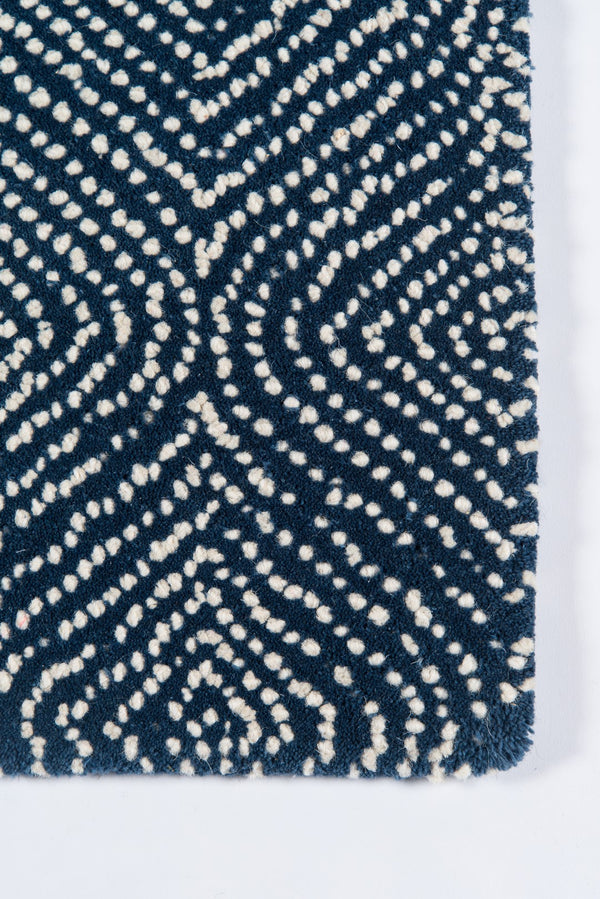Momeni Madcap Cottage Roman Holiday ROH-1 Hand Tufted Contemporary Geometric Indoor Area Rug Navy 8' x 10' ROMNHROH-1NVY80A0