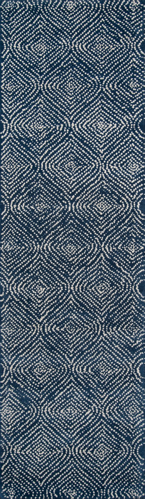 Momeni Madcap Cottage Roman Holiday ROH-1 Hand Tufted Contemporary Geometric Indoor Area Rug Navy 8' x 10' ROMNHROH-1NVY80A0