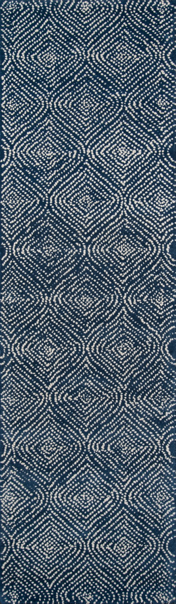 Momeni Madcap Cottage Roman Holiday ROH-1 Hand Tufted Contemporary Geometric Indoor Area Rug Navy 8' x 10' ROMNHROH-1NVY80A0