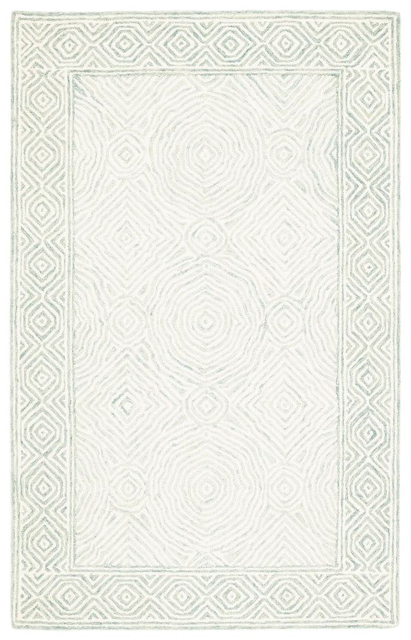 Safavieh Roslyn 351 Handtufted 100% Wool Rug Green / Blue ROS351J-5