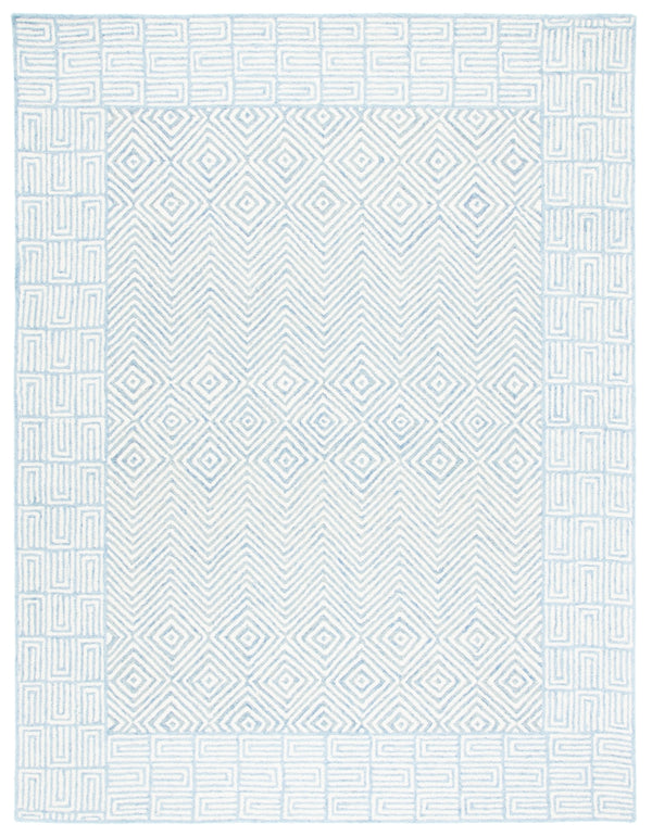 Safavieh Roslyn 353 Handtufted 100% Wool Rug Light Blue / Ivory ROS353M-8