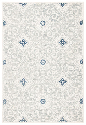 Roslyn 601  Hand Tufted 100% Wool Rug Ivory / Blue