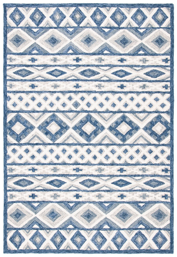 Roslyn 602  Hand Tufted 100% Wool Rug Blue / Grey