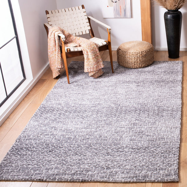 Roslyn 705  Hand Loom 80% Polyester, 20% Cotton Rug Grey