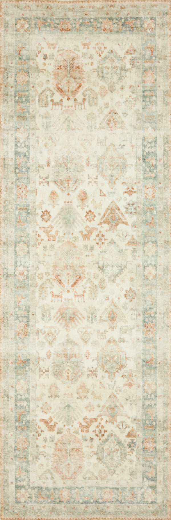 Loloi Rosette ROS-01 100% Polyester Pile Power Loomed Traditional Rug ROSTROS-01BEML7696