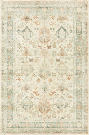 Loloi Rosette ROS-01 100% Polyester Pile Power Loomed Traditional Rug ROSTROS-01BEML7696